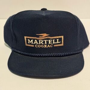 Vintage Martell Cognac Promotional Hat Adjustable Snapback Cap Navy Blue Korea